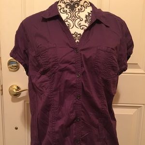 Sonoma Purple Button Down Top. Size XL